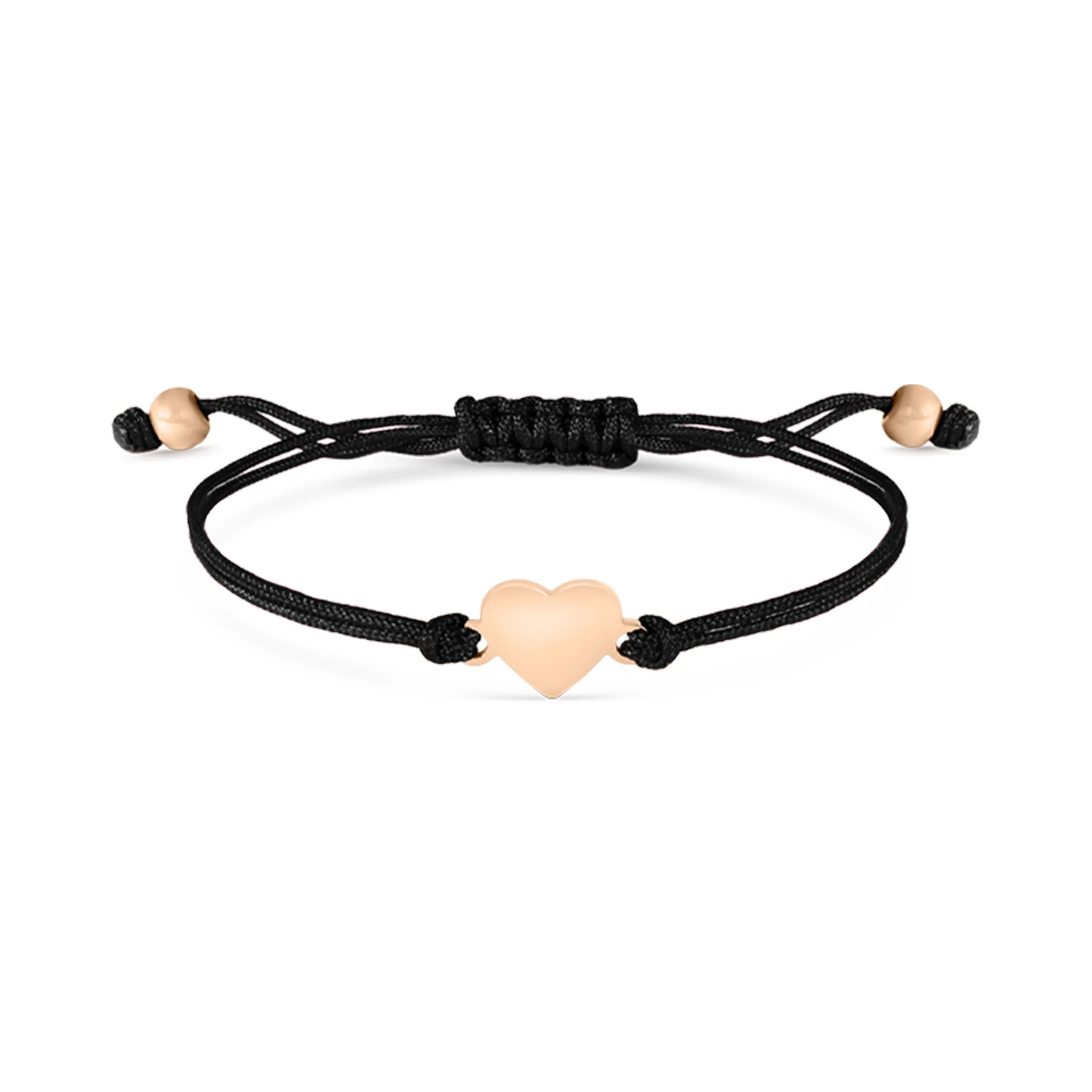 18K Gold PVD Stainless Steel Engravable Heart Friendship Bracelet / SBB0279 - Image 11