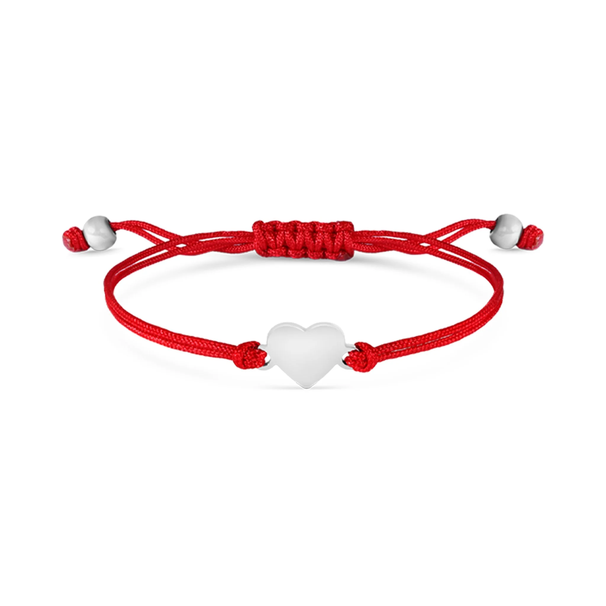 18K Gold PVD Stainless Steel Engravable Heart Friendship Bracelet / SBB0279 - Image 14