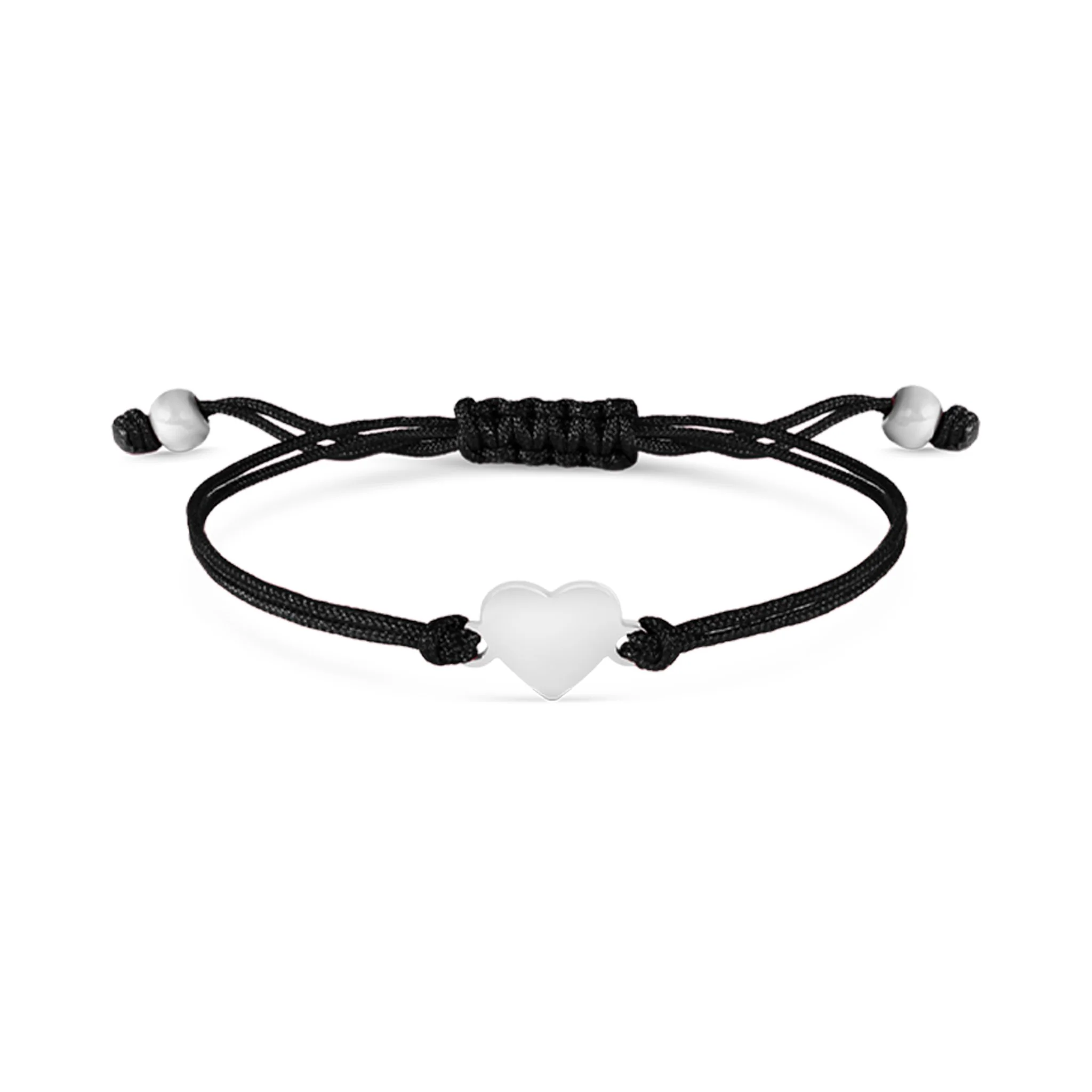 18K Gold PVD Stainless Steel Engravable Heart Friendship Bracelet / SBB0279 - Image 9