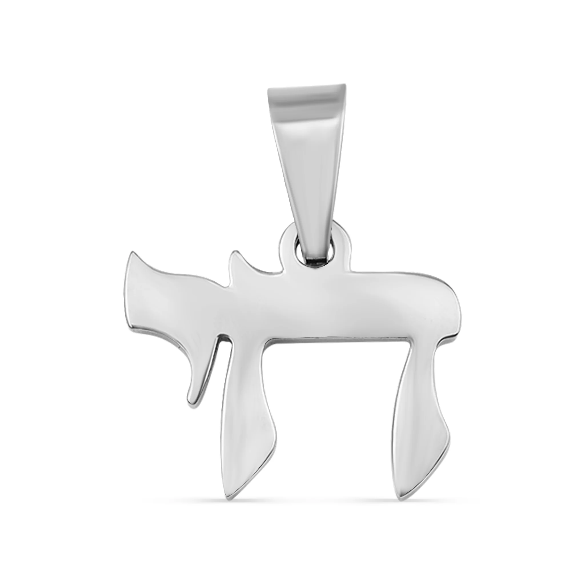 18K Gold PVD Stainless Steel Jewish Chai Pendant / PDJ5053 - Image 3