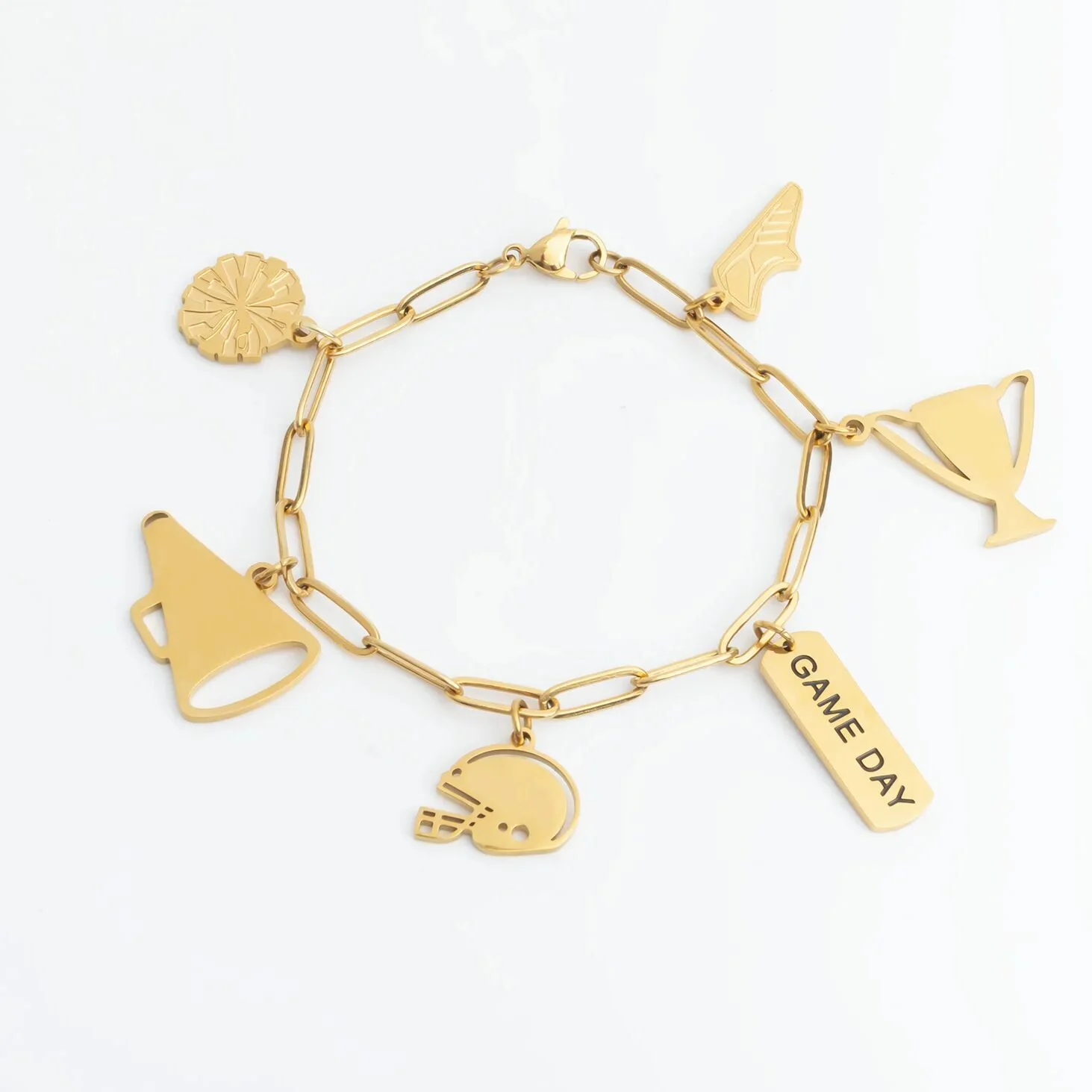 18K Gold PVD Stainless Steel Pom Pom Charm / PDL0383 - Image 10
