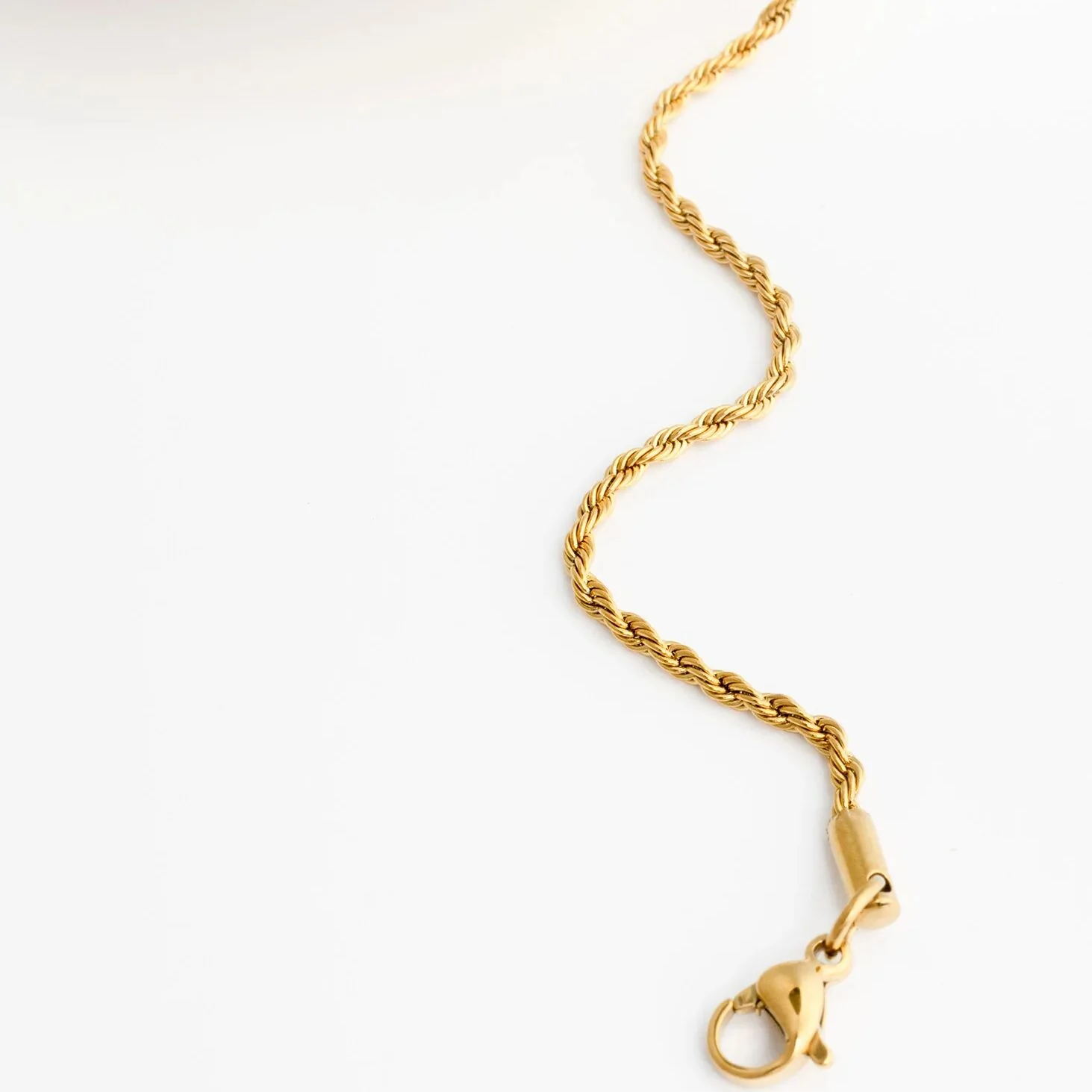 18K Gold PVD Stainless Steel Rope Chain Bracelet/Anklet / BRJ1000 - Image 20
