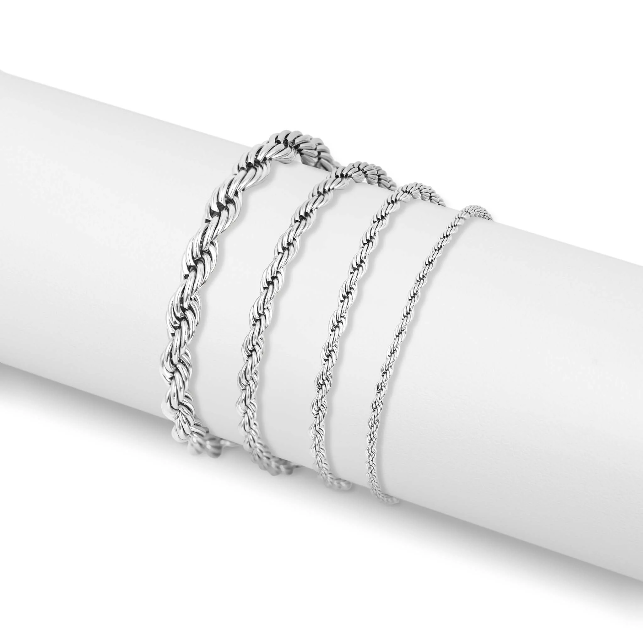 18K Gold PVD Stainless Steel Rope Chain Bracelet/Anklet / BRJ1000 - Image 6