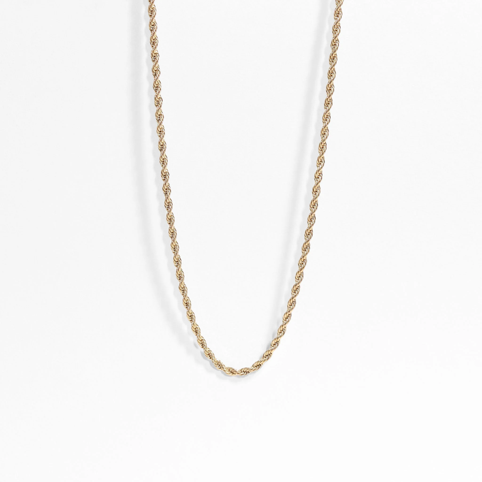 18K Gold PVD Stainless Steel Rope Chain Necklace / CHN9702 - Image 3