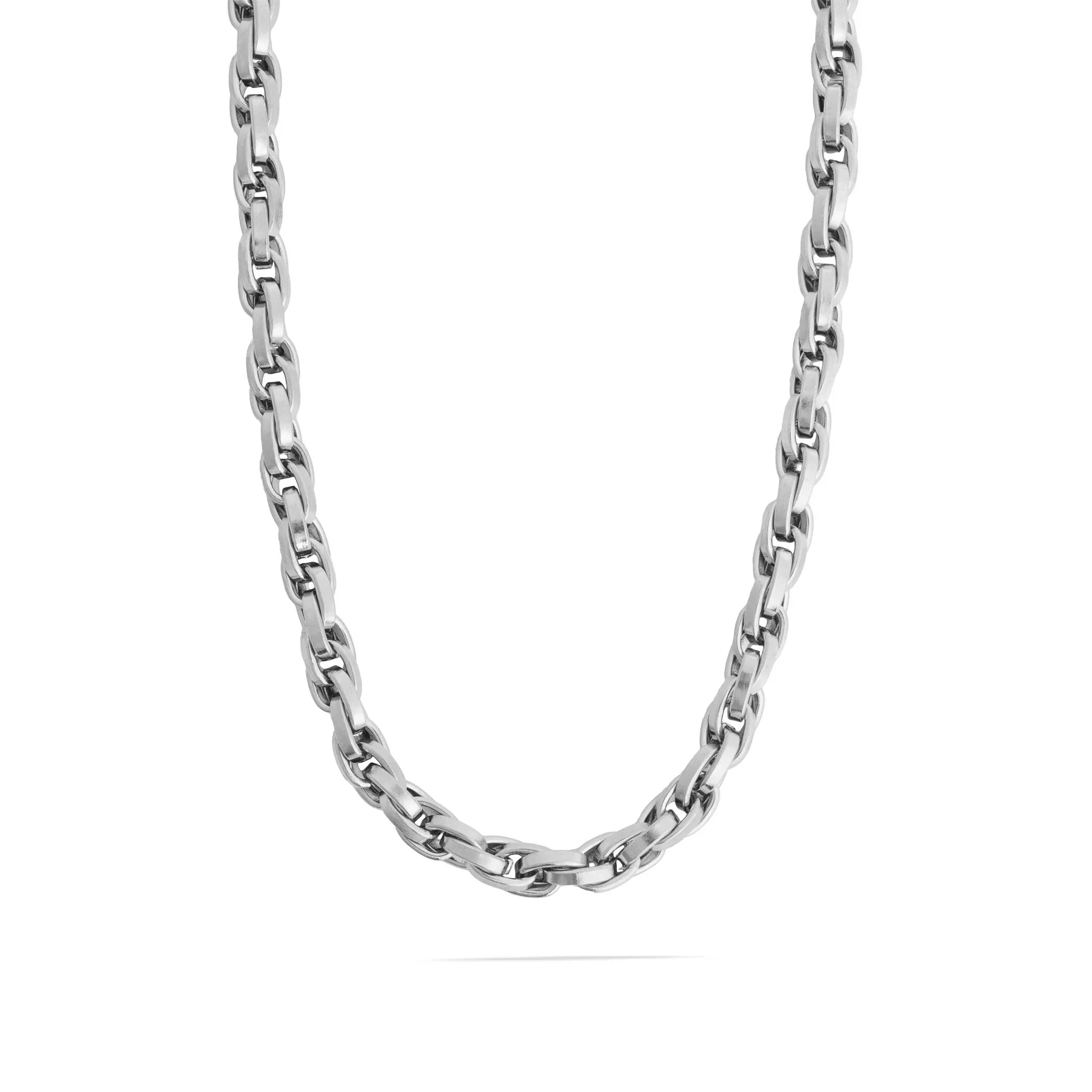 18K Gold PVD Stainless Steel Twisted Oval Chain Necklace/ CHN0166 - Image 4