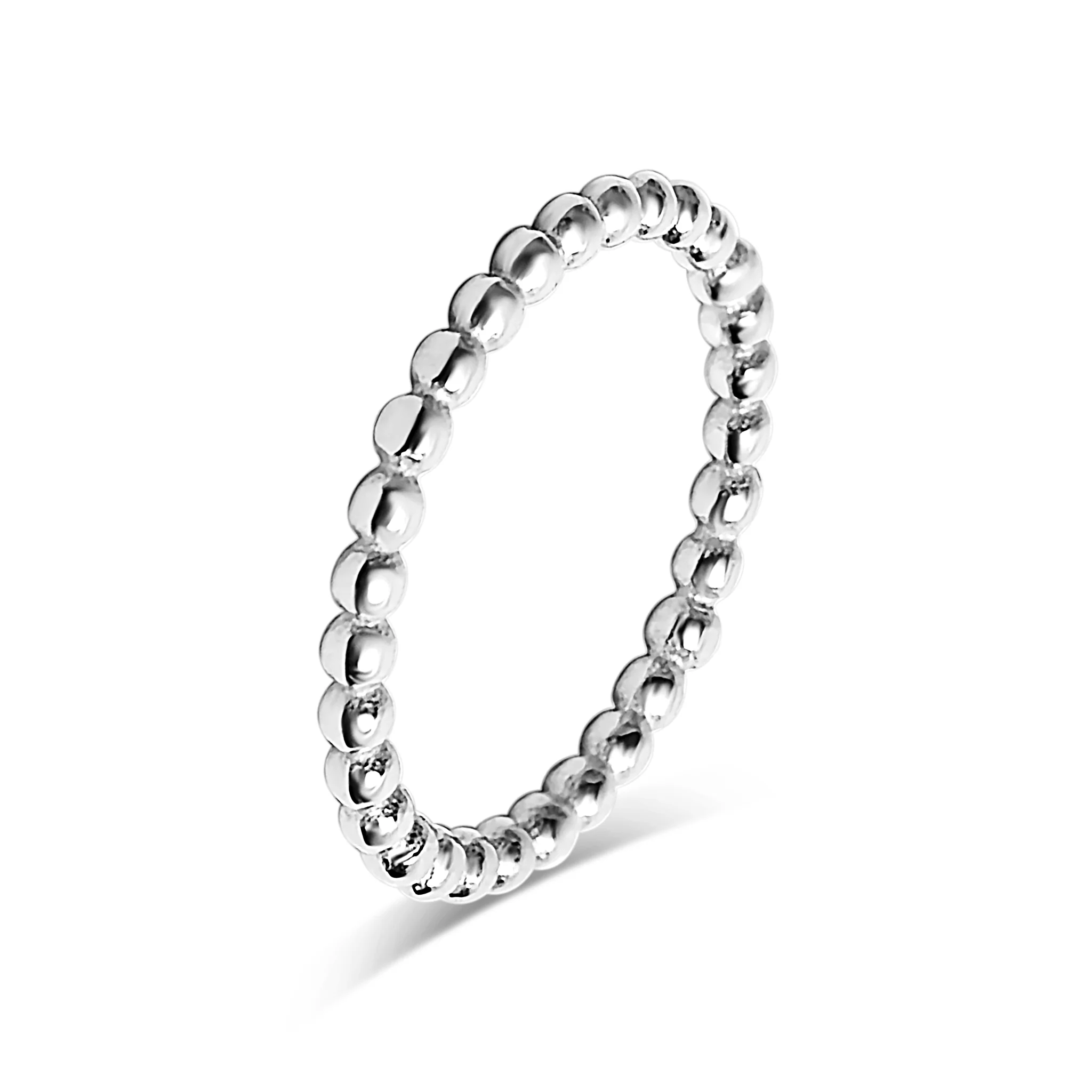 18K Gold PVD Stainless Steel Beaded Stacking Ring / CSR0004 - Image 11