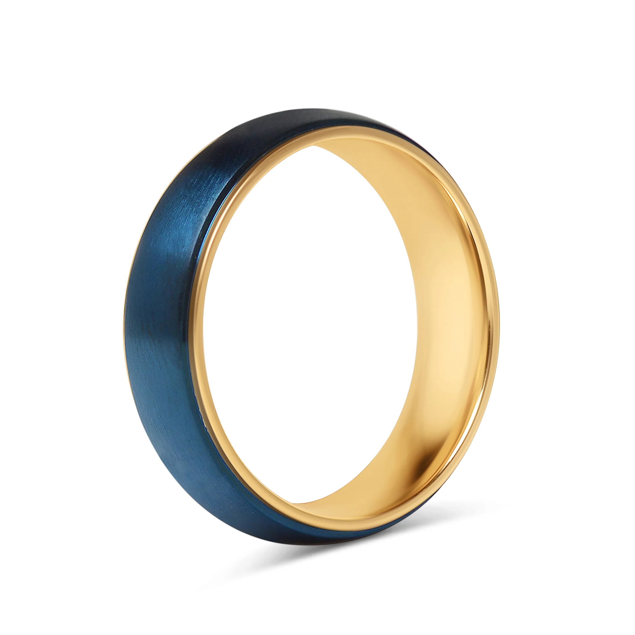Blue Stainless Steel Gold PVD Coated Edge Ring / CFR7016 - Image 3