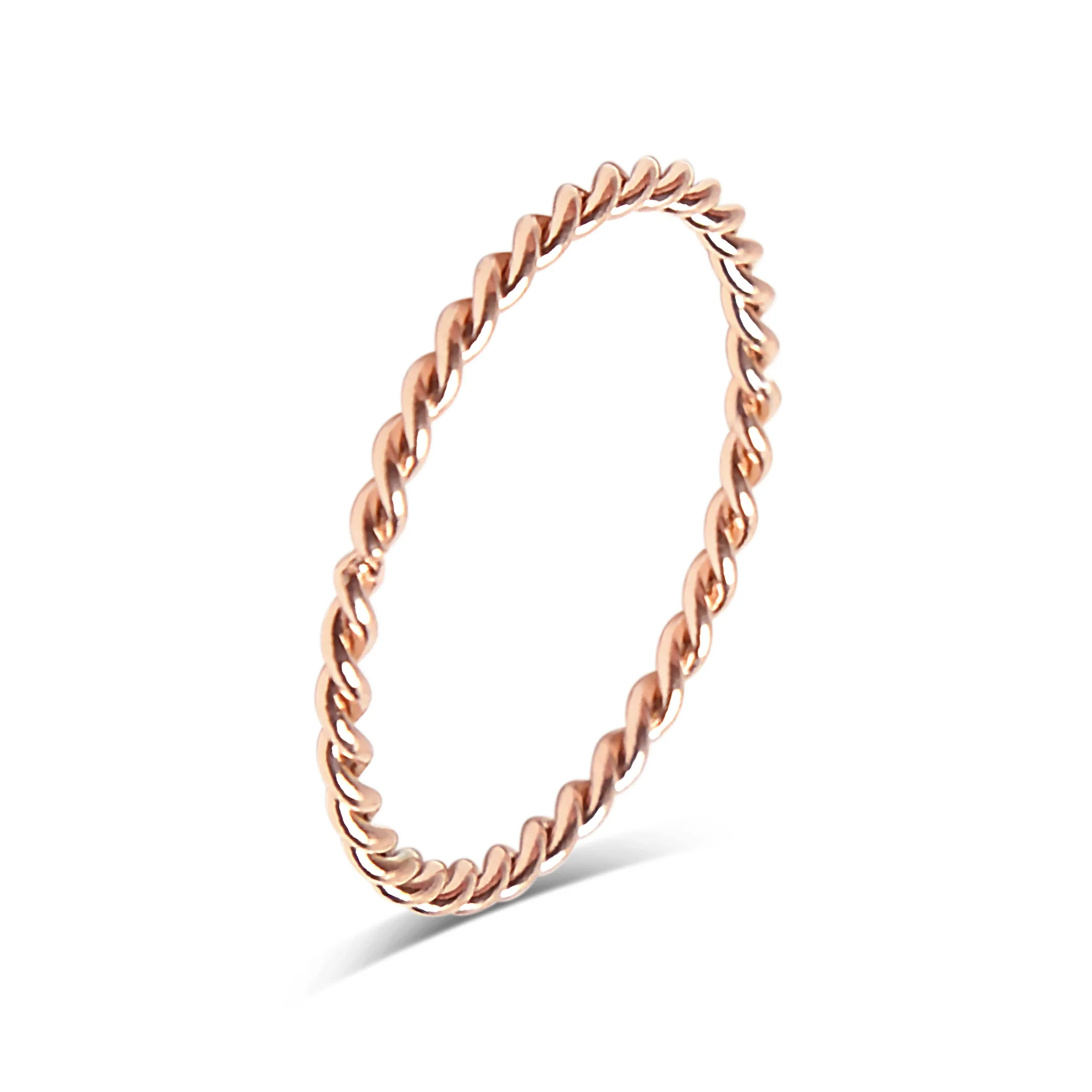 18K Gold PVD Stainless Steel Braided Spacer Ring / CSR0001 - Image 15