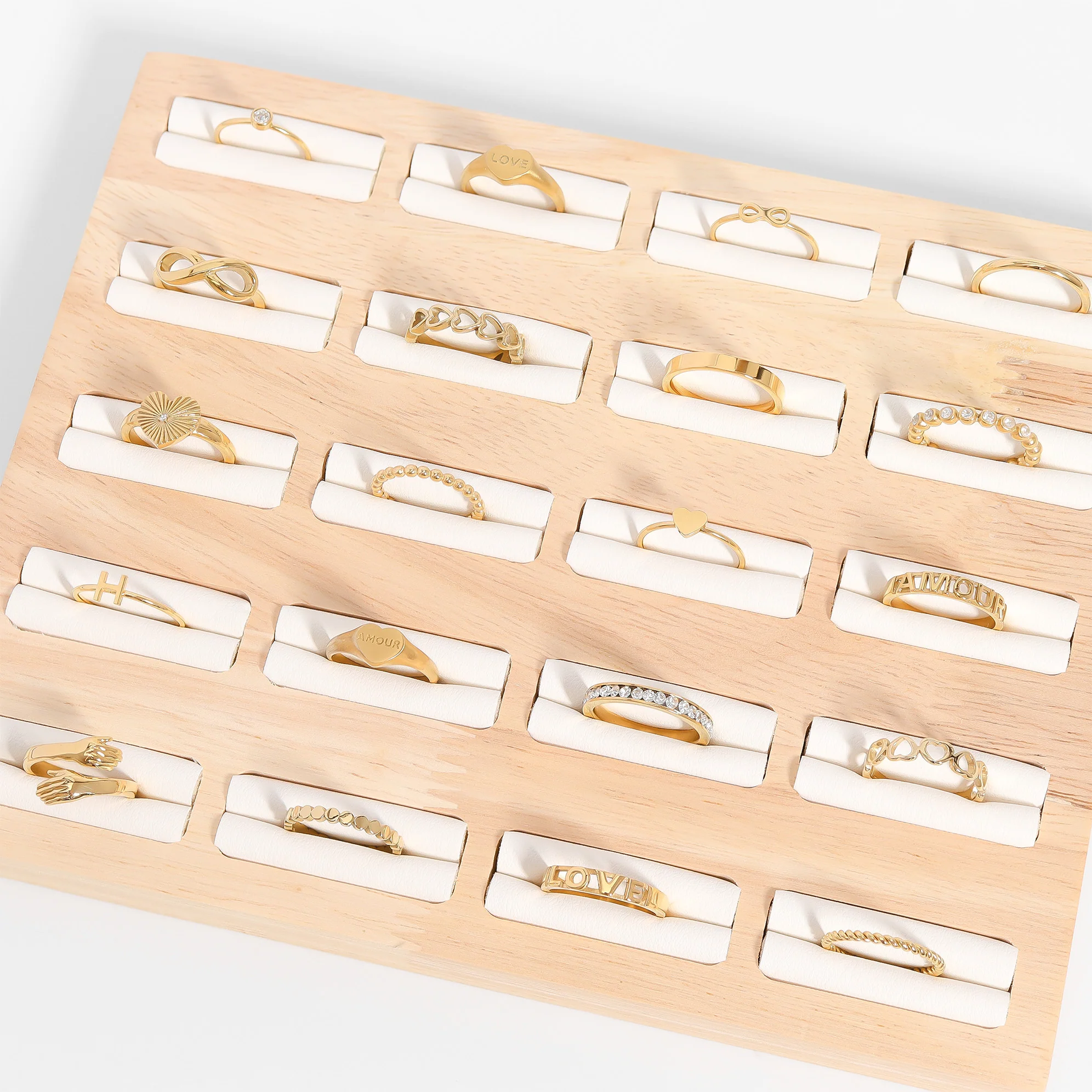 18K Gold PVD Stainless Steel Braided Spacer Ring / CSR0001 - Image 5