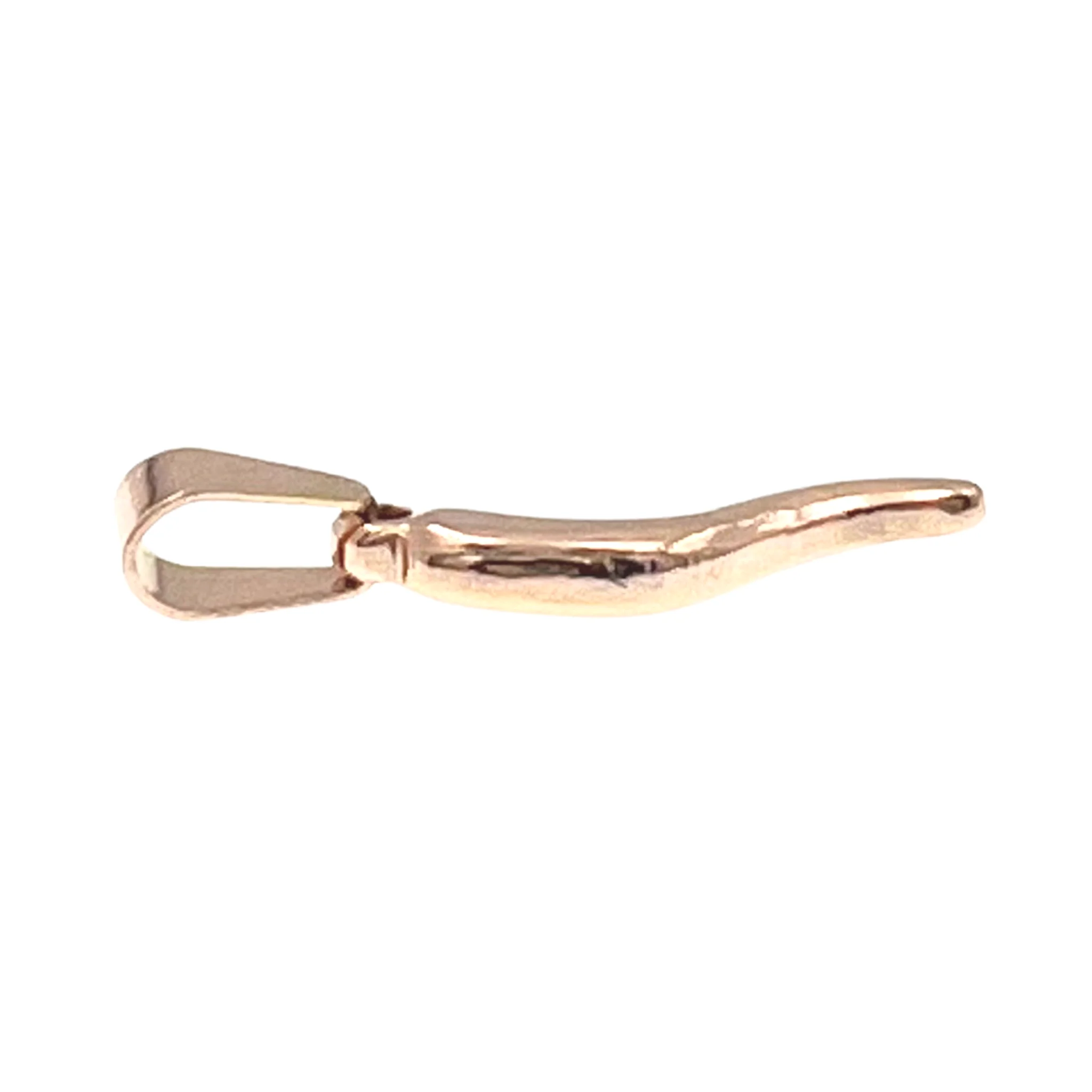 Small Italian Horn "Cornicello" Stainless Steel Pendant / PDJ5002 - Image 7