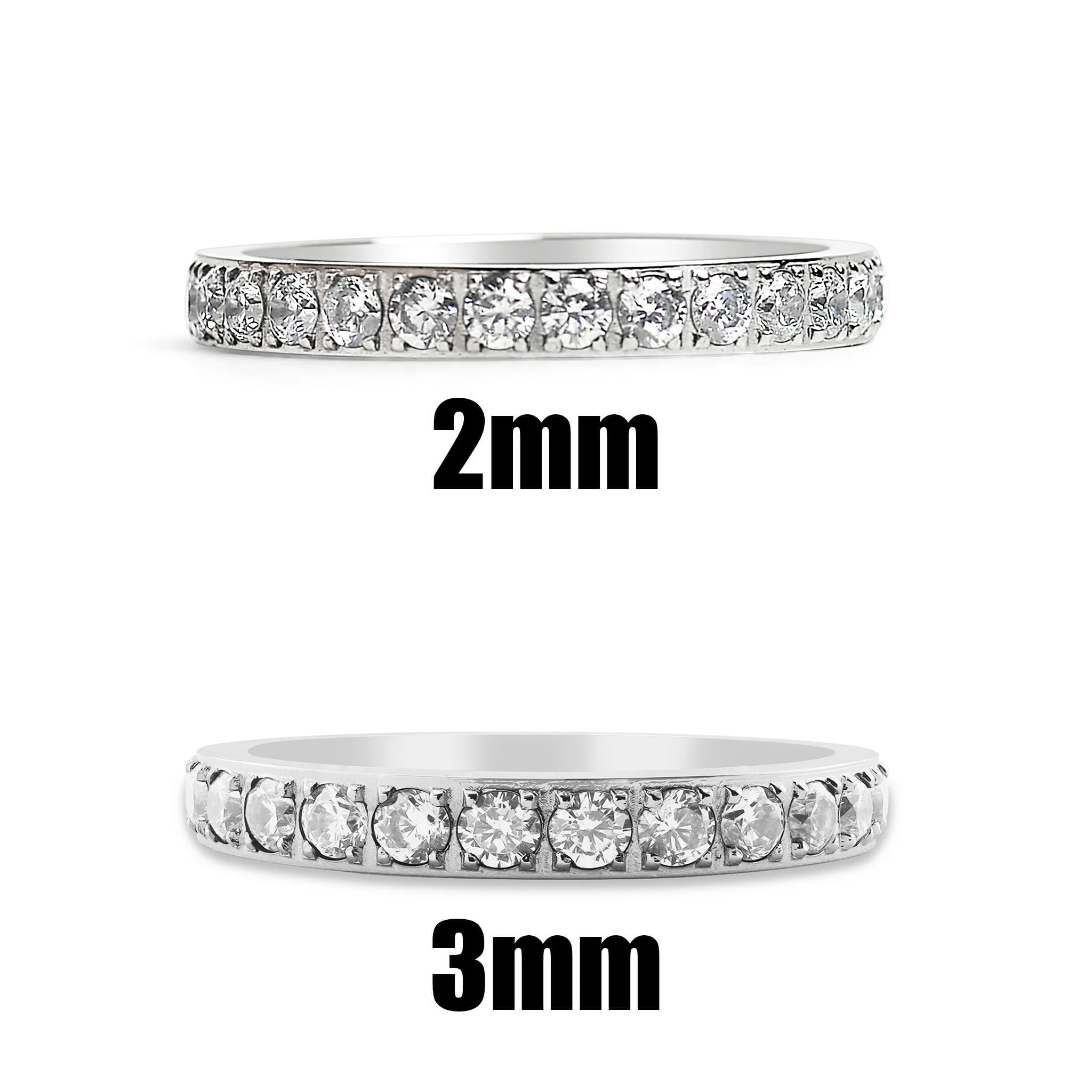 Stainless Steel CNC Machine 4-Prong Set CZ Ring / CFR9005 - Image 5