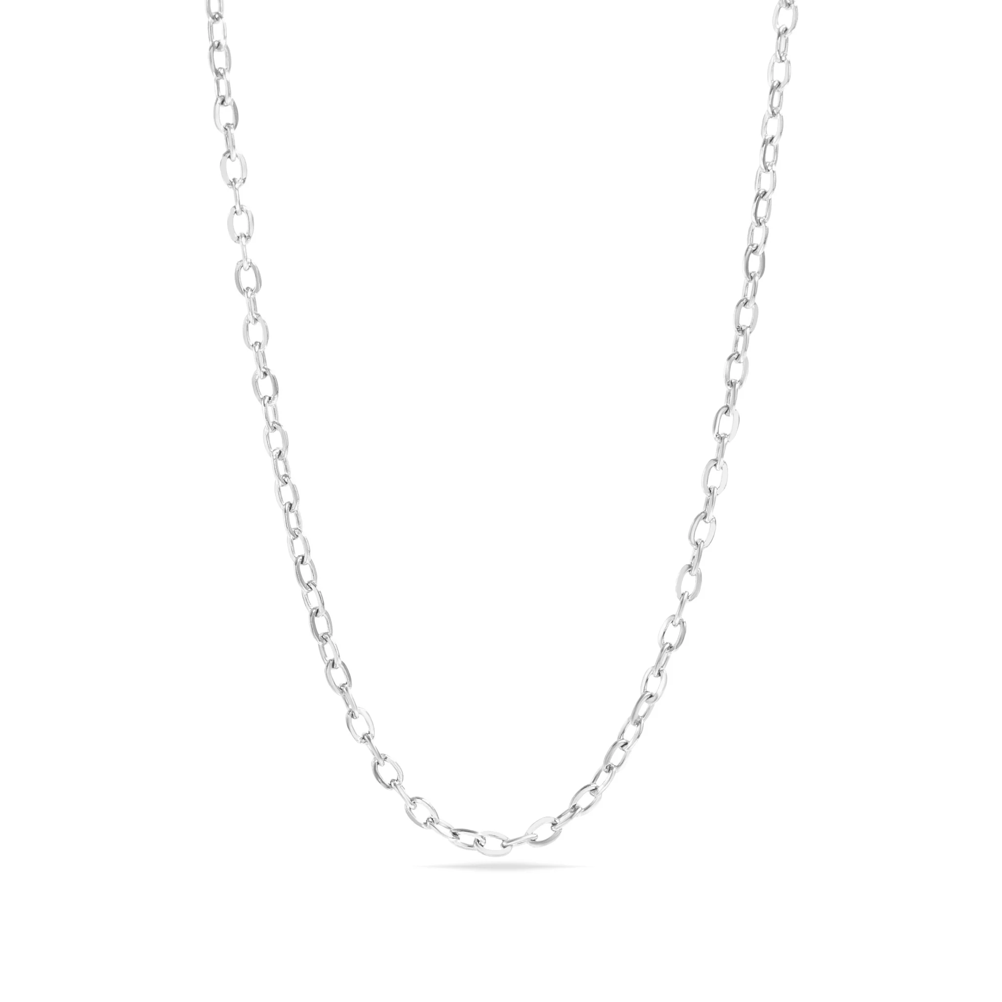 18K Gold PVD Stainless Steel PVD Coated Loop/Cable Chain Necklace / CHN3011 - Image 12