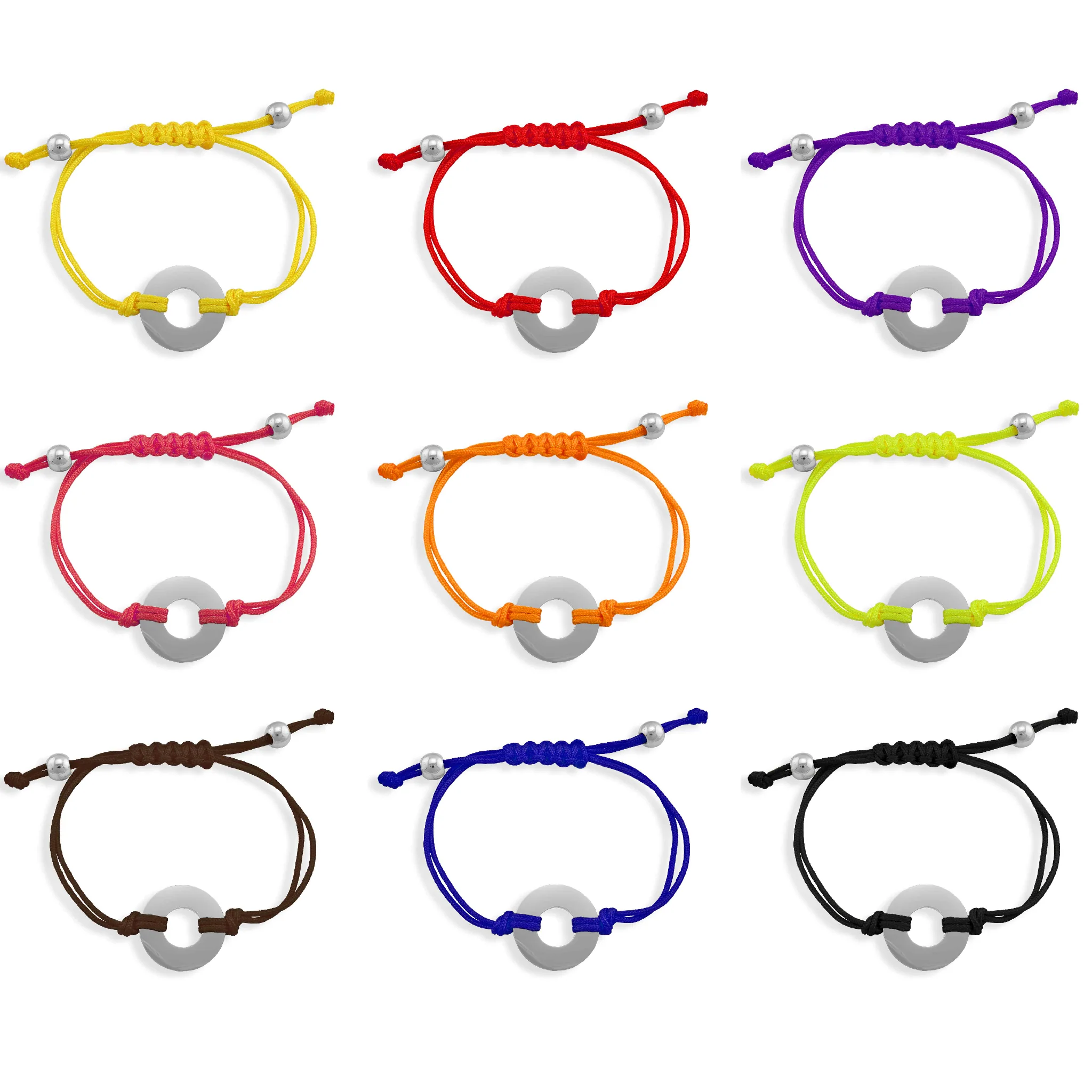 Stainless Steel Engravable Washer Friendship Bracelet / WB0001 - Image 3