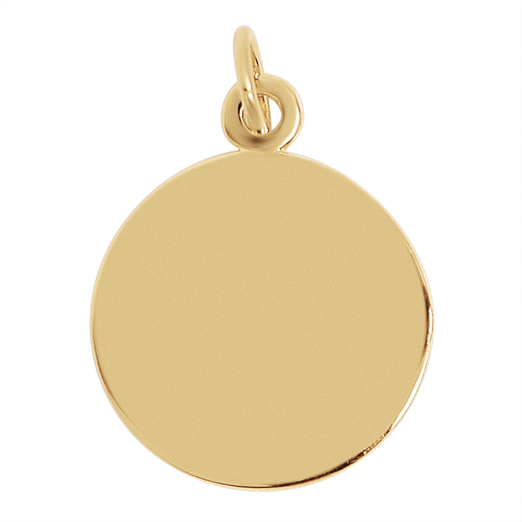 Sterling Silver 18K Gold PVD Coated "Confirmation" Cross Pendant / SSP0181 - Image 3