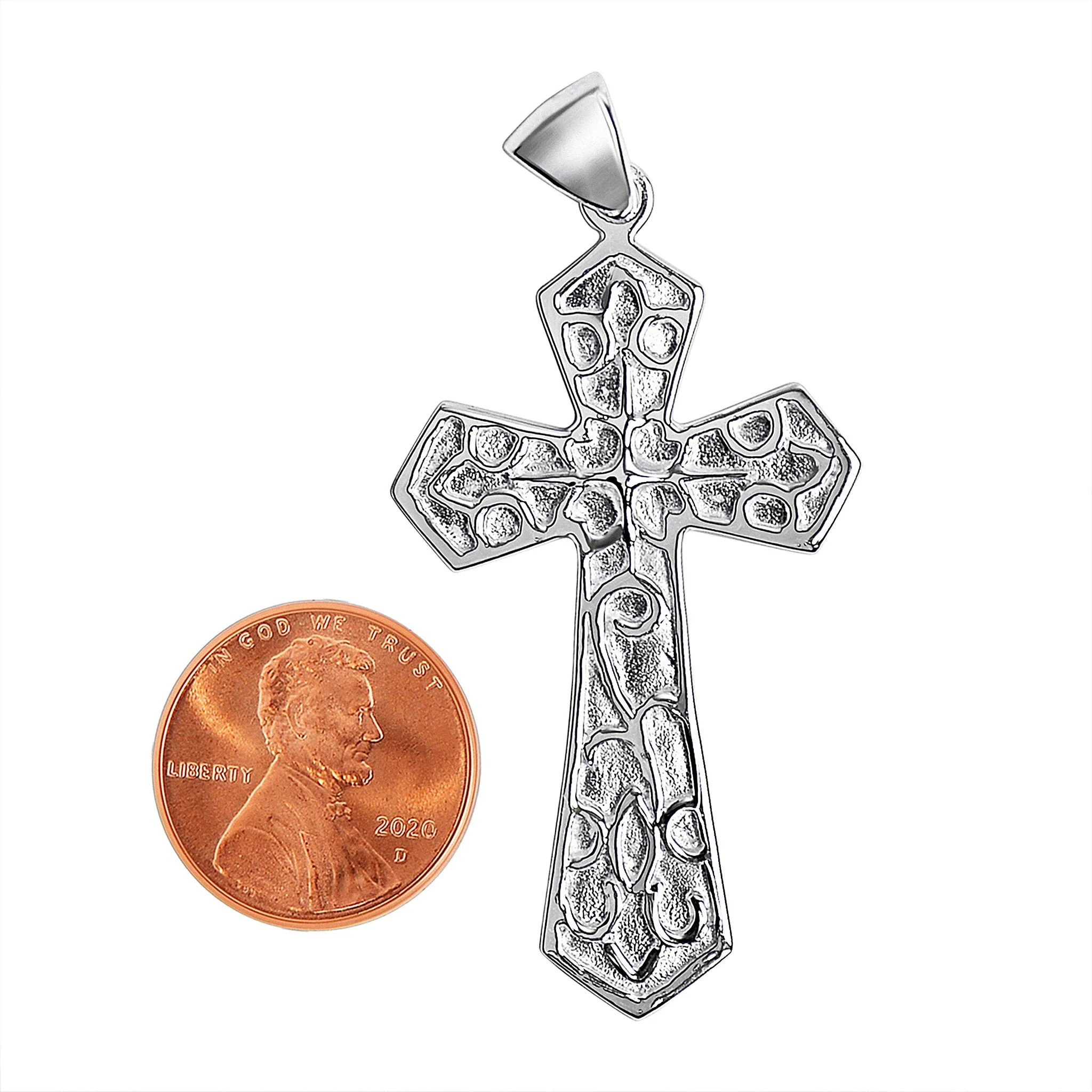 Sterling Silver Filigree Cross Pendant / SSP0014 - Image 4