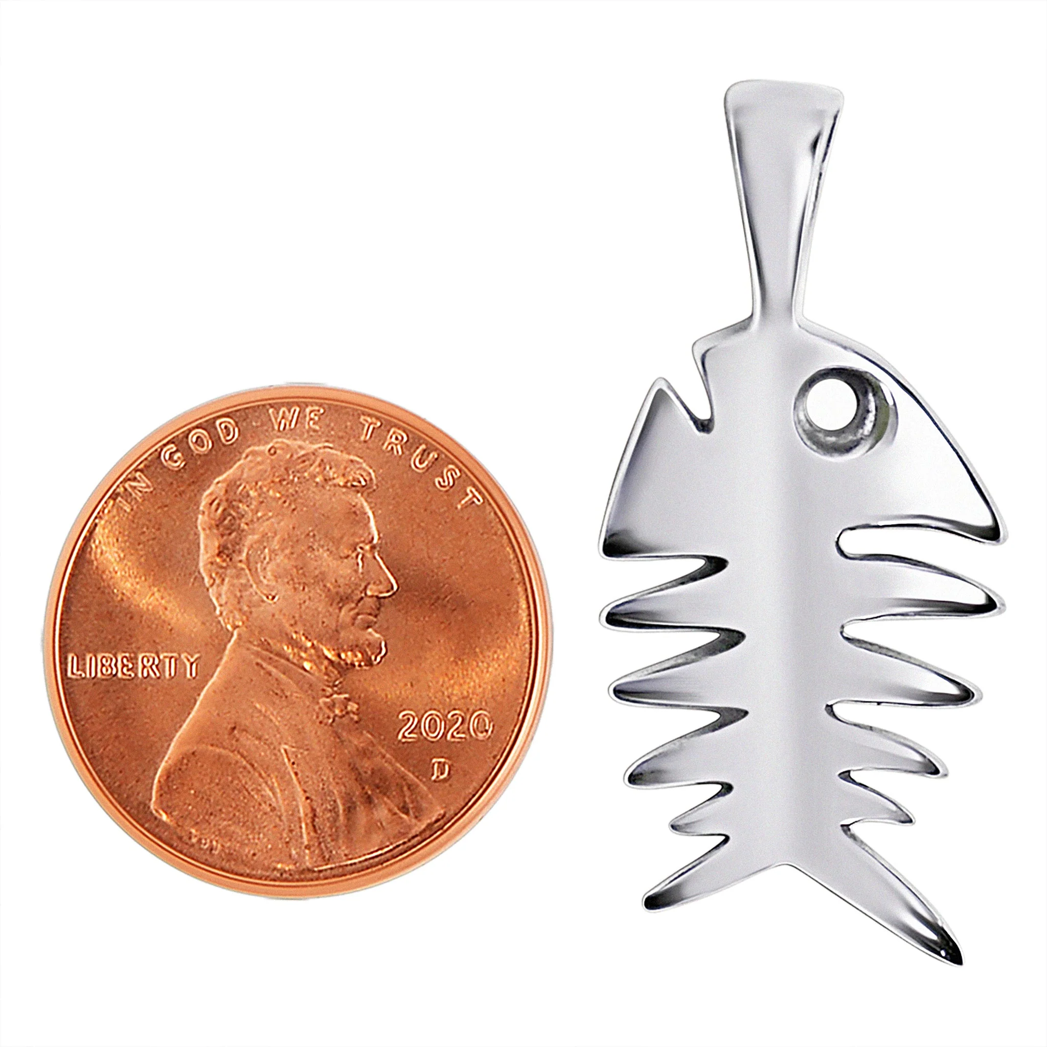 Sterling Silver Fish Bone Pendant / SSP0044 - Image 4