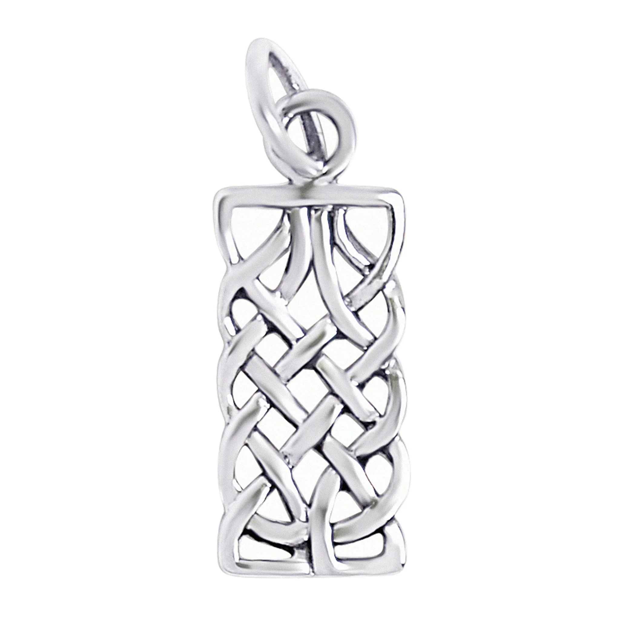 Sterling Silver Celtic Knot Rectangle Pendant / SSP0025 - Image 3